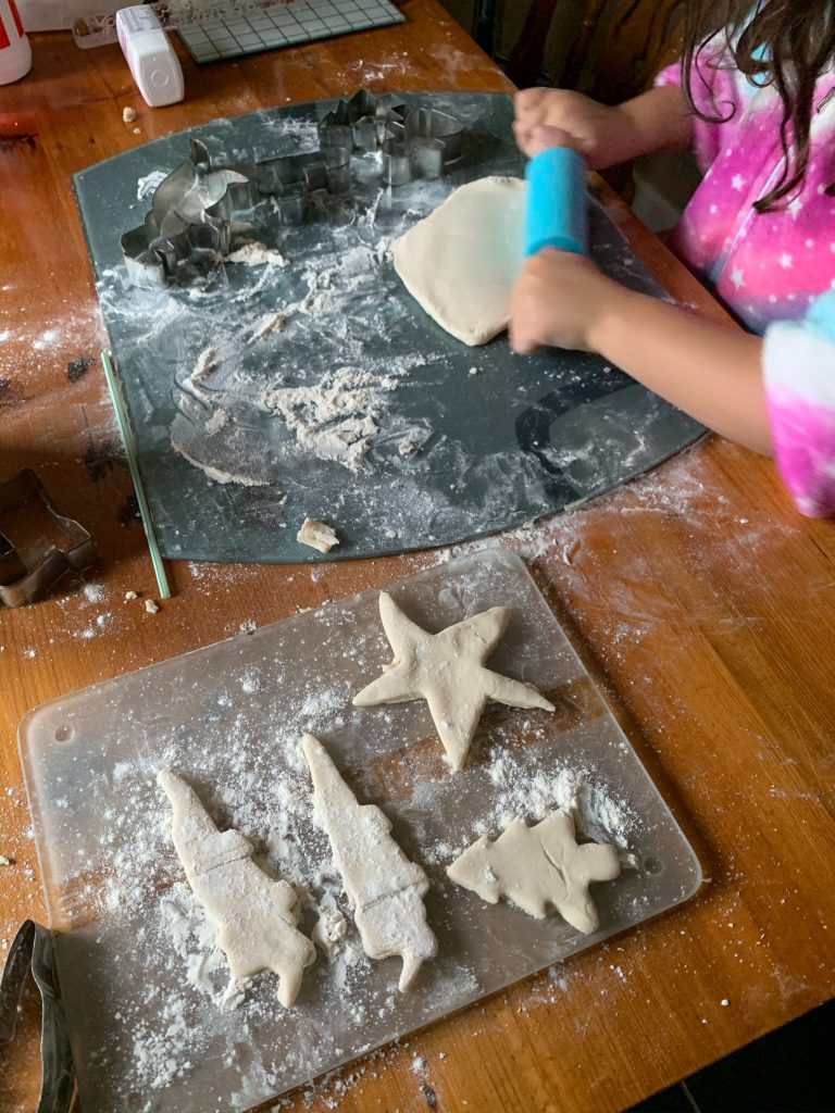 Making salt dough decorations